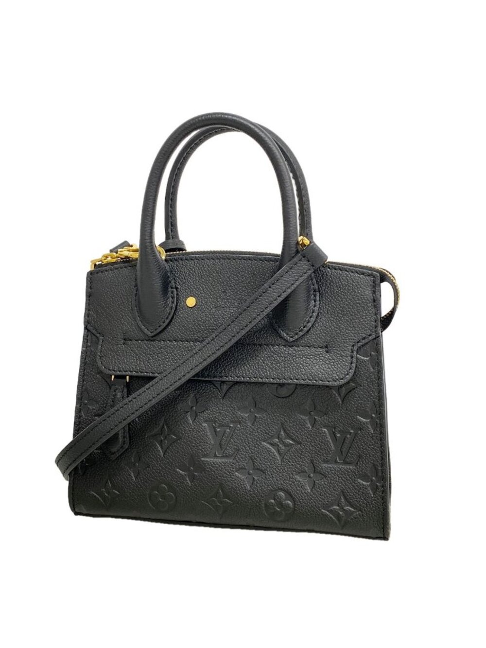 Louis Vuitton Handbag Monogram Empreinte Pont Neuf Mini Noir 2-Way Bag